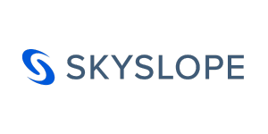 SkySlope logo featuring a stylized blue S icon to the left of the word SKYSLOPE in uppercase, dark gray letters on a white background.